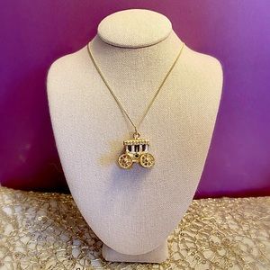Vintage Carriage Charm Necklace